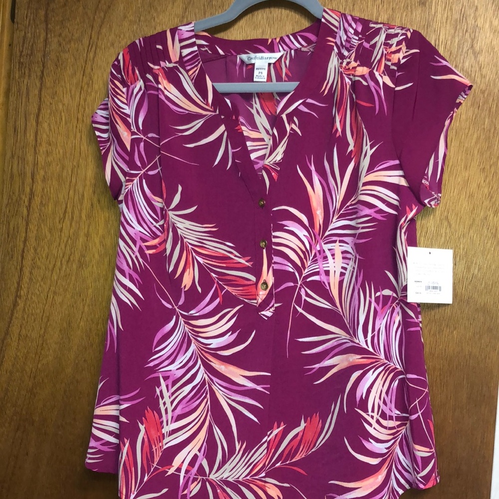 Palm print blouse